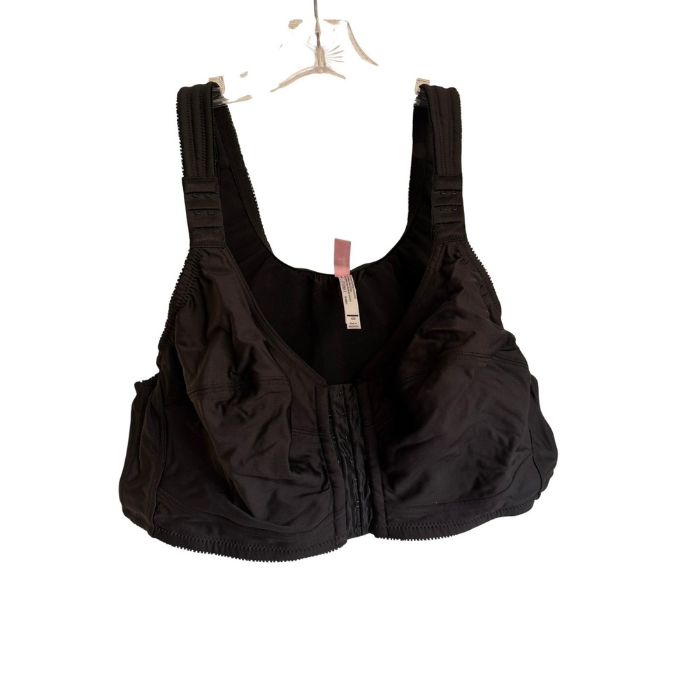 Comfort Choice Front Hook‎ Posture Bra Black 48B 27-0585-3 Support Wide Straps